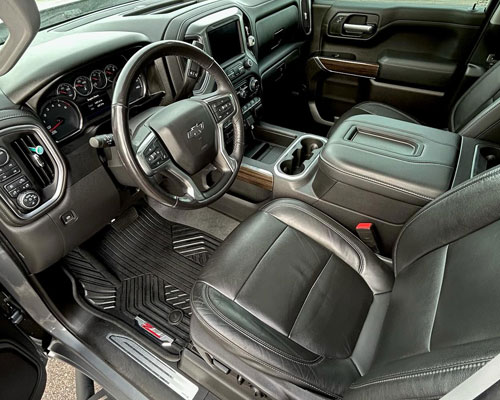 We handle business image, inside of Pickup truck detailed by Dynamic Detailing